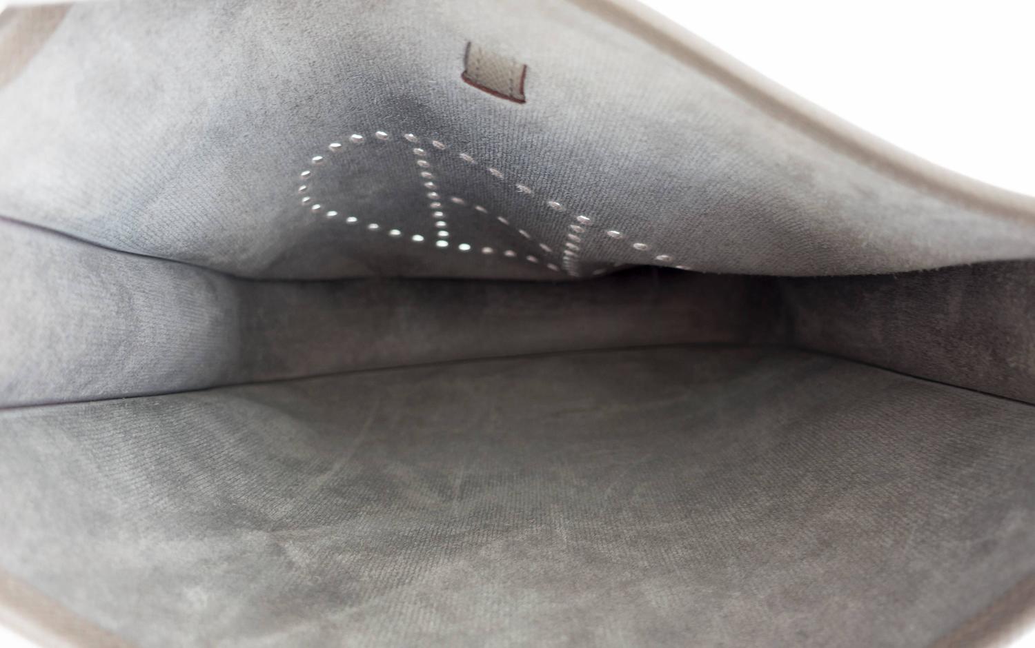 Hermes Etain Grey Evelyne PM Crossbody Messenger Shoulder Bag at ...  