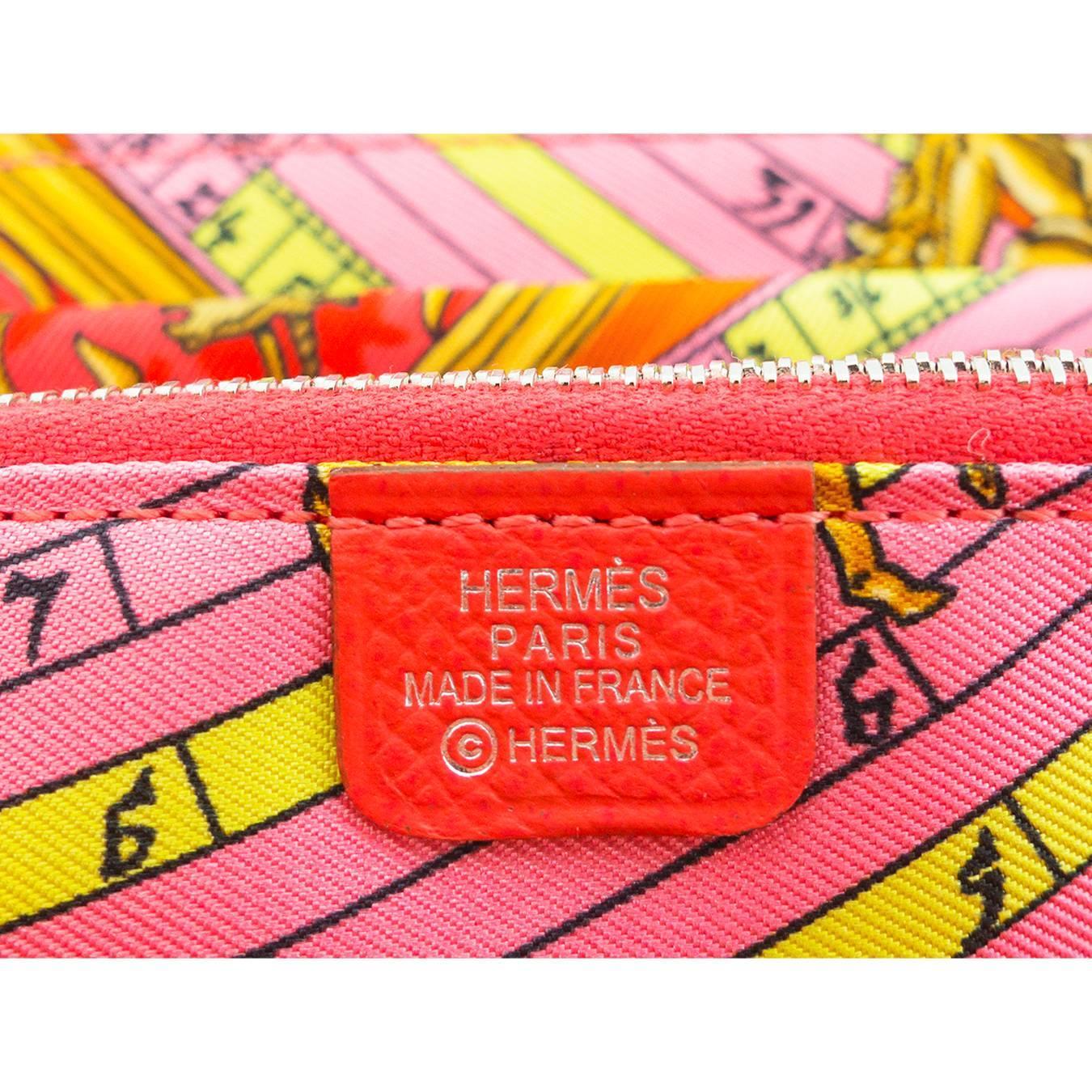 Hermes Rose Jaipur Astrologie Nouvelle Silk-In Wallet For Sale at ...  