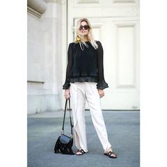 Hermes Oran Black Box Leather Sandals White Stitching Size 40 or 3.9 or 10