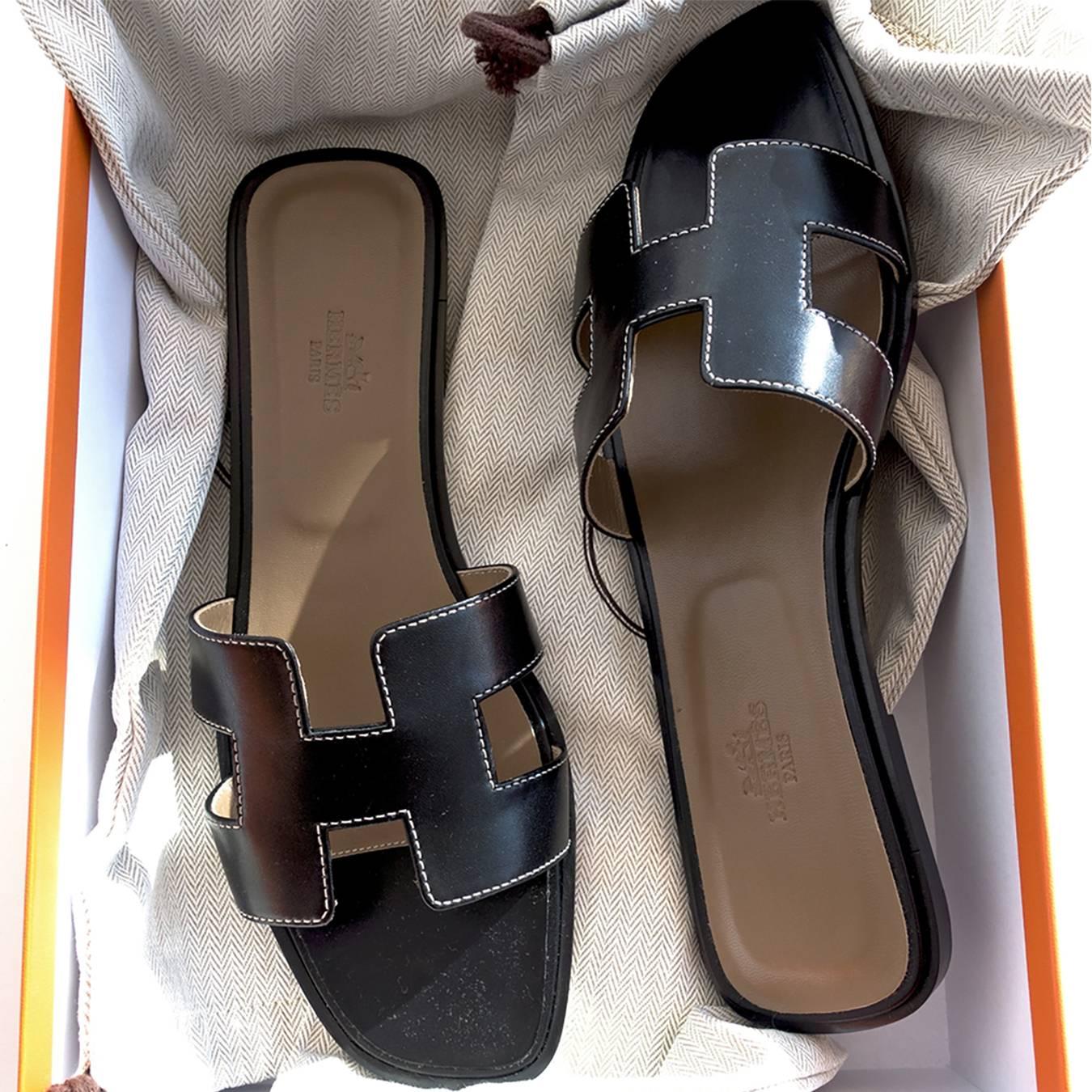 hermes sandalen weiss