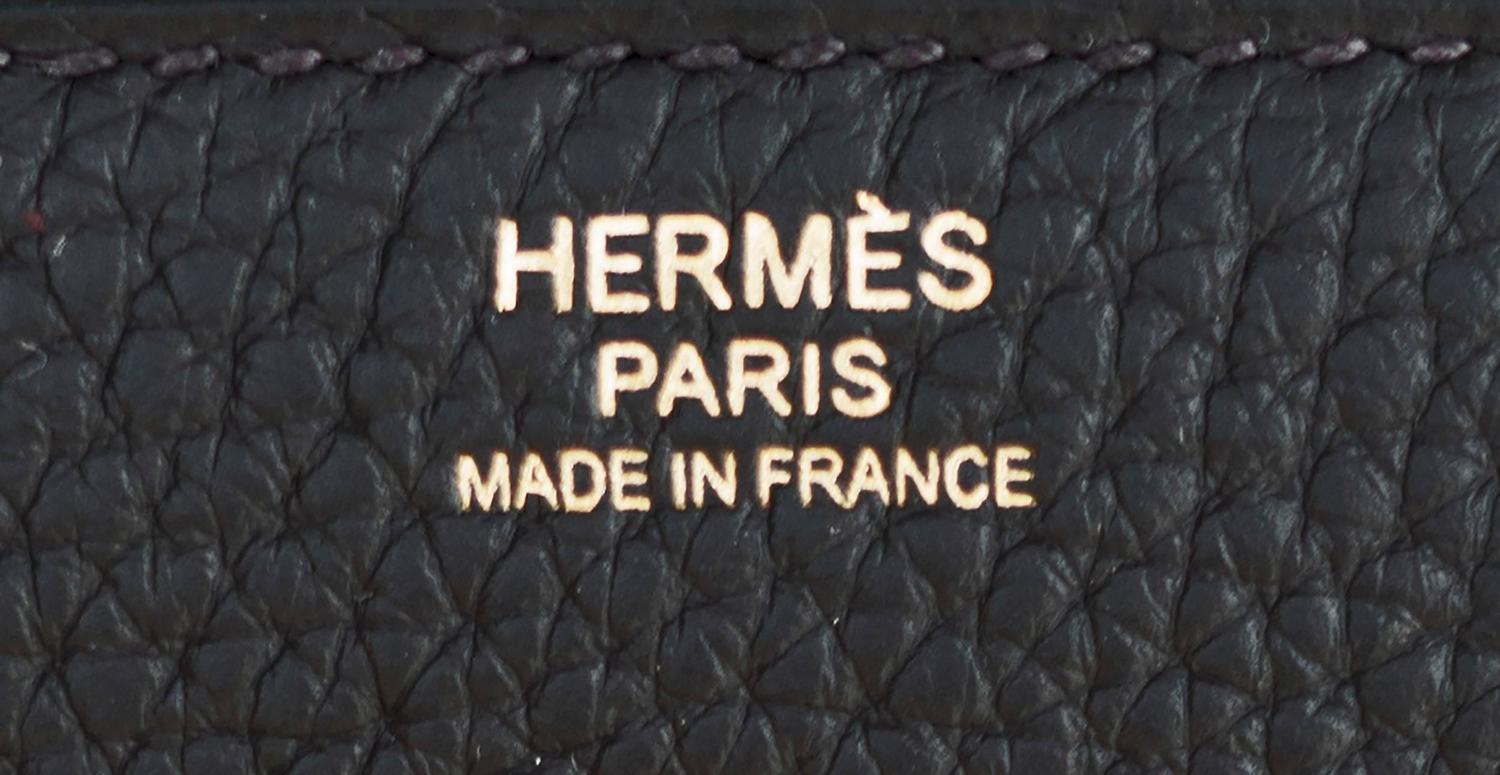 Hermes Prunoir Off Black Raisin 30cm Birkin Gold GHW Bag Satchel ...  