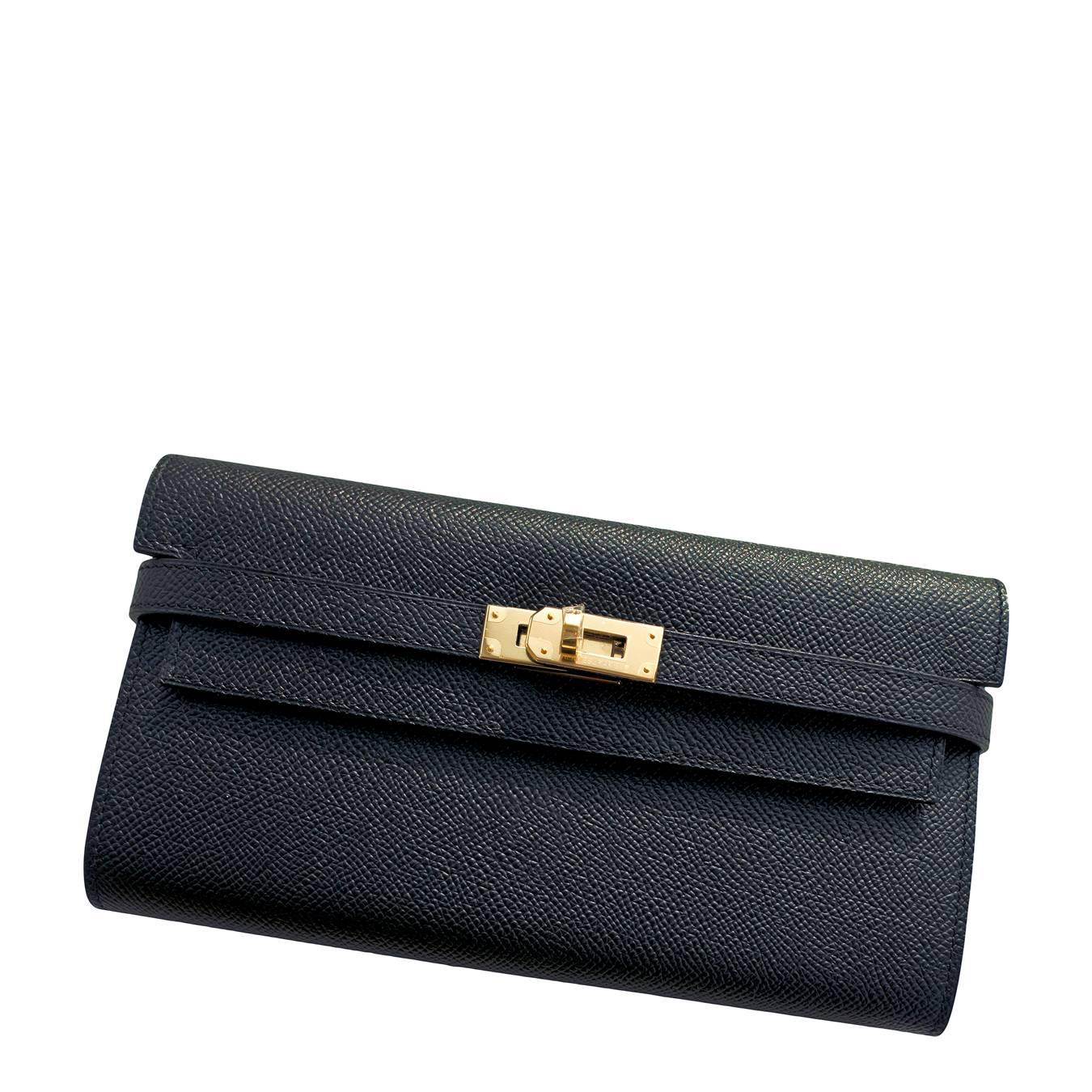 hermes kelly long wallet clutch