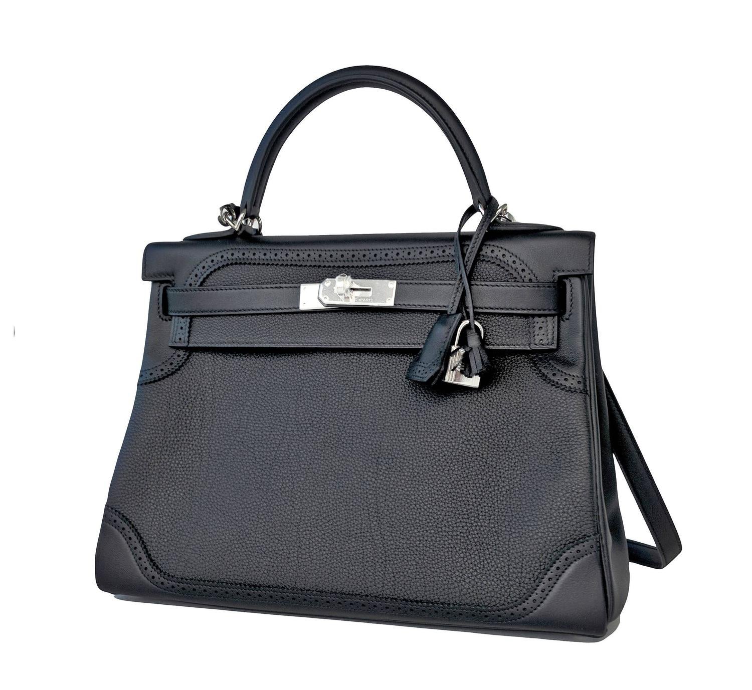 Hermes Black Ghillies Limited Edition 