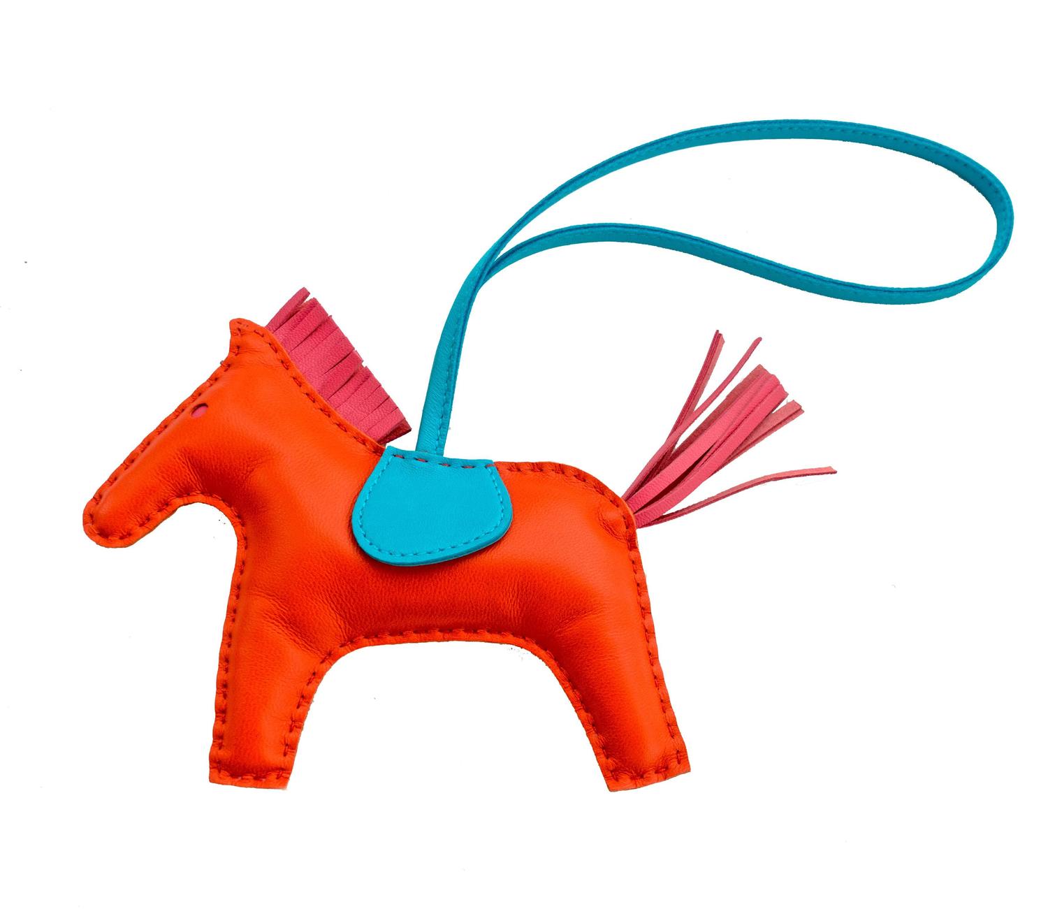 Hermes Orange Poppy Rose Azalea Rodeo Horse Charm MM for Birkin ...  