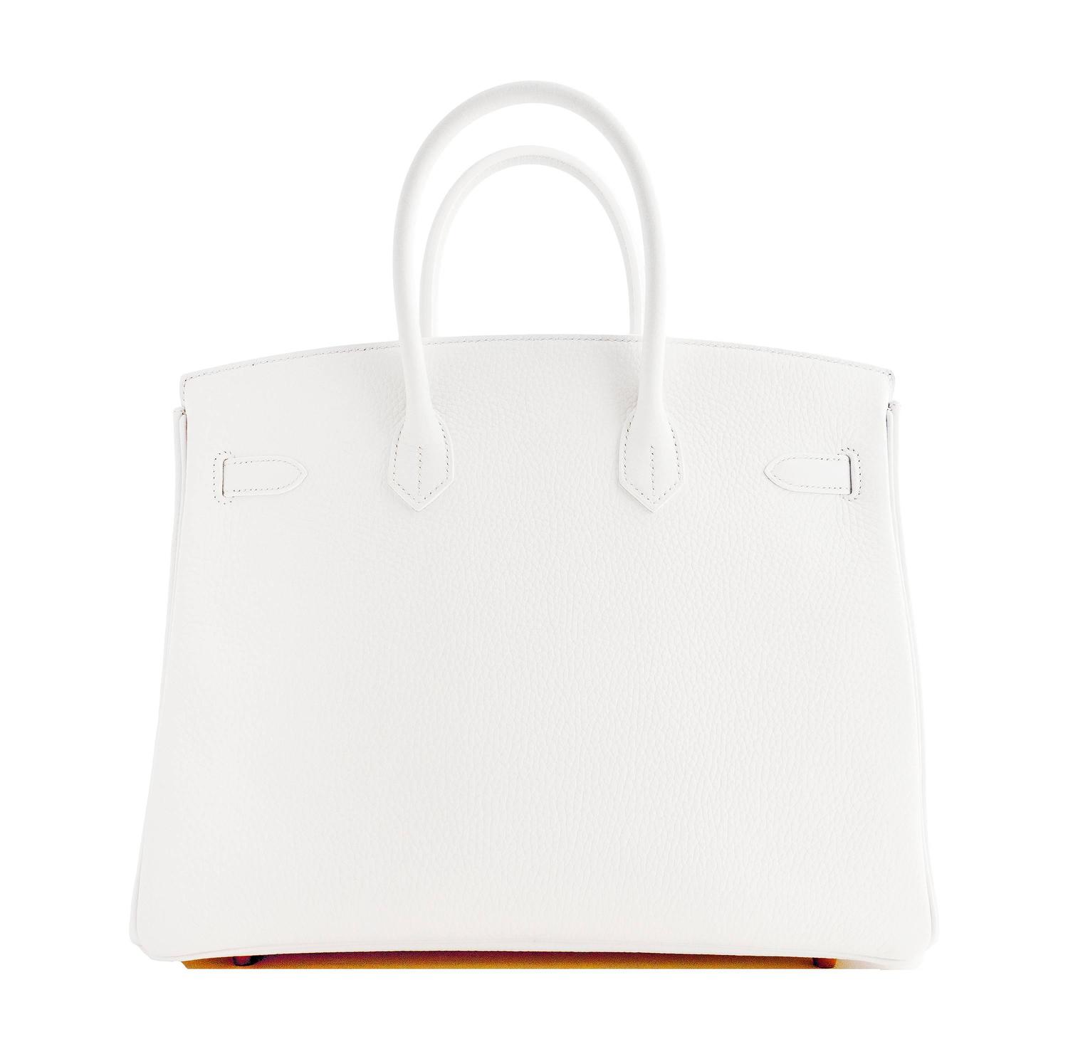 Hermes White Gold 35cm Birkin GHW Superb Summer 2016 Super New! at ...  