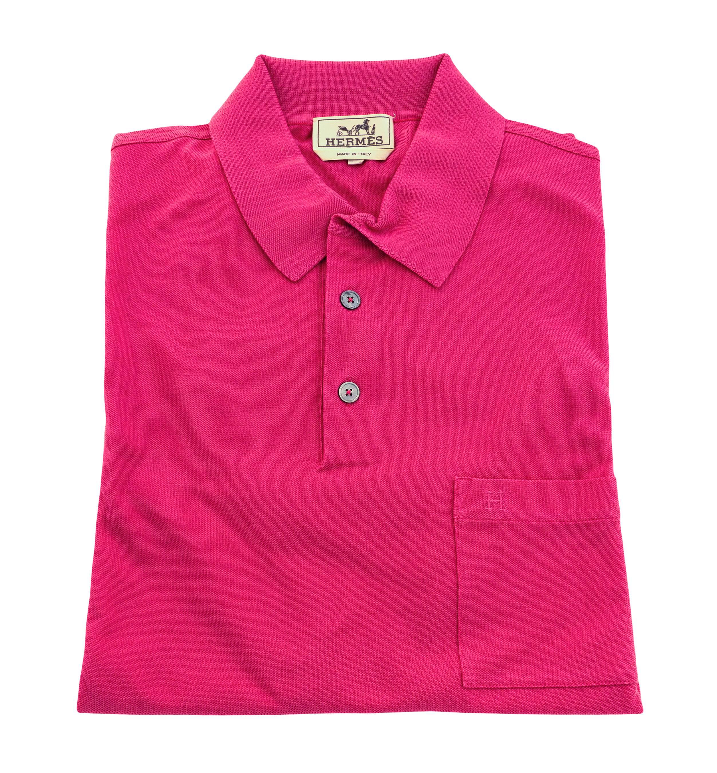 hot pink men's polo shirt