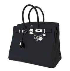 Hermes Black Togo 35cm Birkin Palladium Hardware Bag Superbly Chic