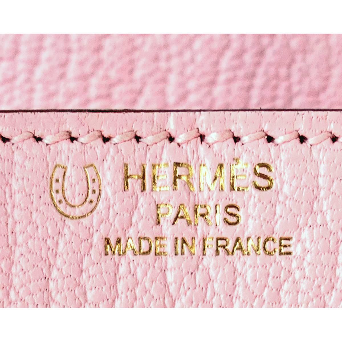 HSS Hermes Rose Sakura Gris Perle 25cm Chevre Birkin Special Order Horseshoe VIP In New Condition In New York, NY