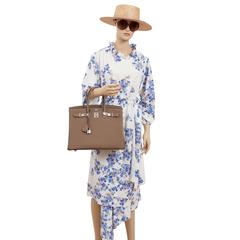 Hermes Etoupe Togo 35cm Birkin Palladium Taupe Bag