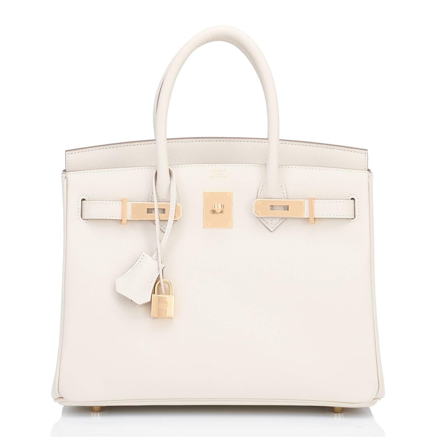 Hermes Craie 30cm Birkin Epsom Gold Hardware Off White Summer 4