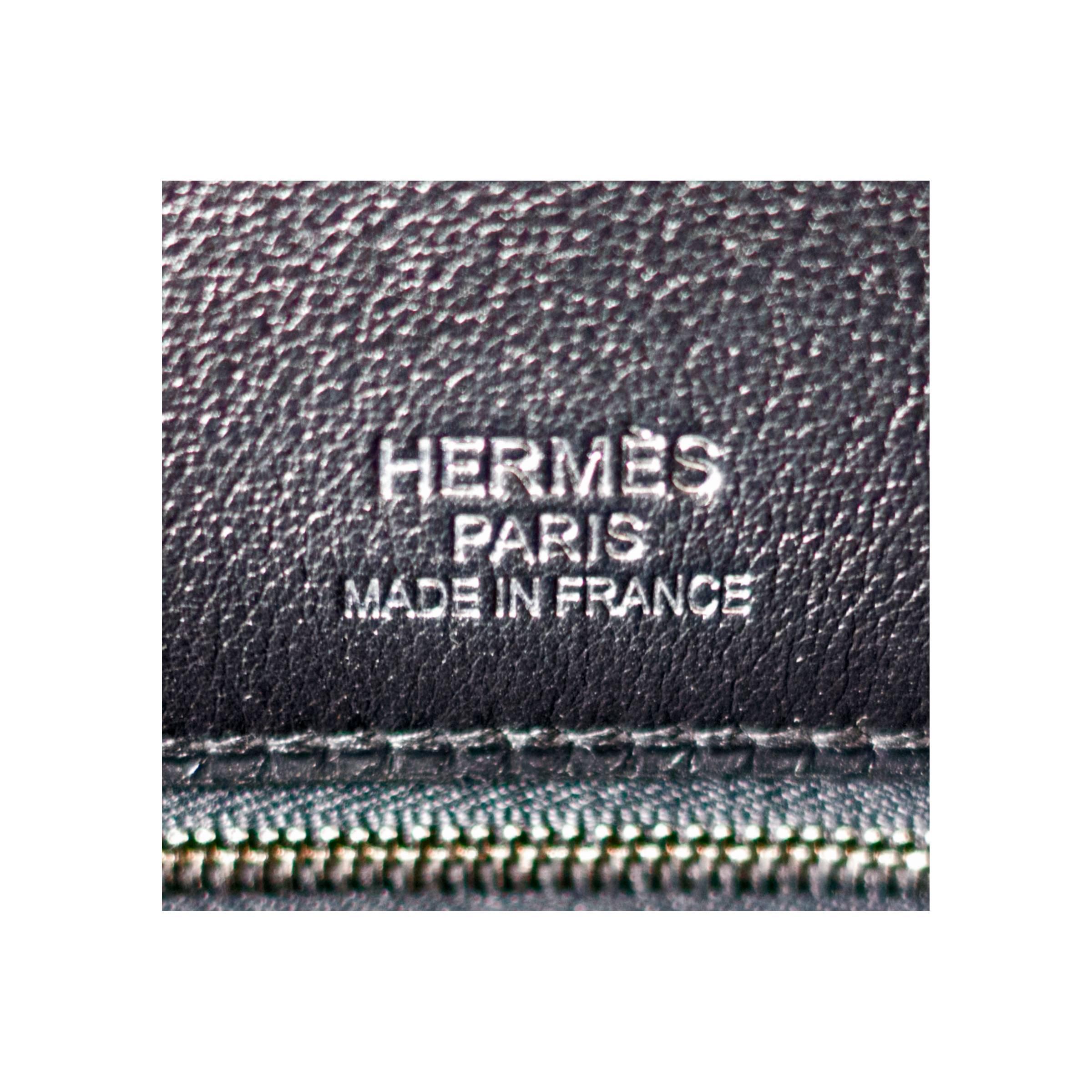 Hermes Black Swift Leather Criss Cross Ecru Graphite Toile 35cm Birkin  3
