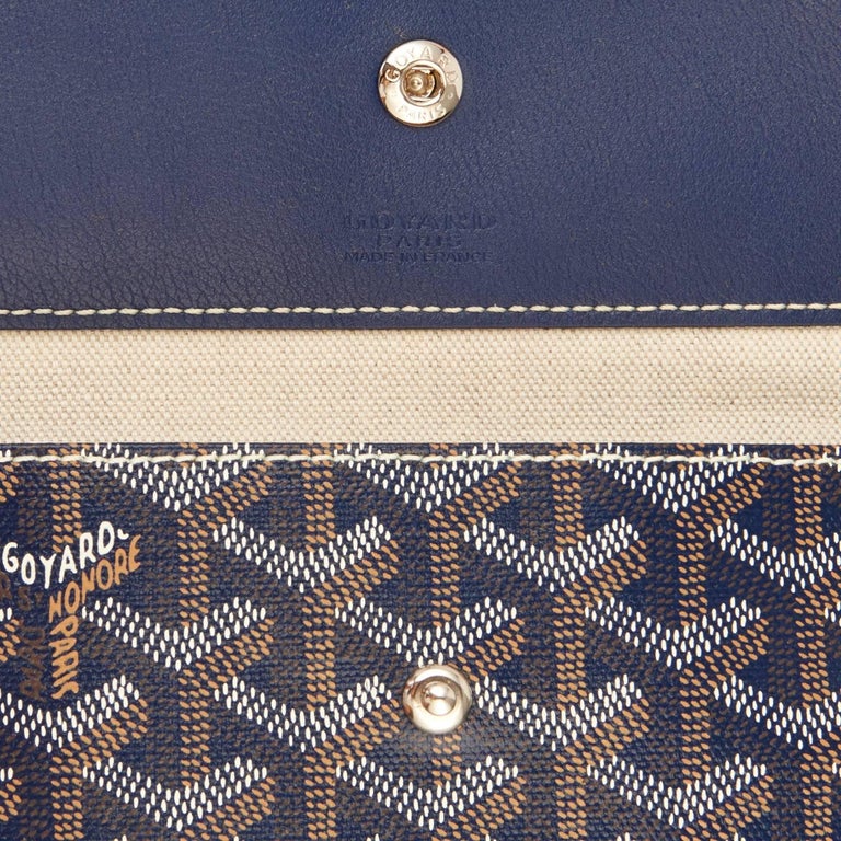 Goyard Goyardine Navy Hand-Painted Coeur St. Louis GM Tote Bag