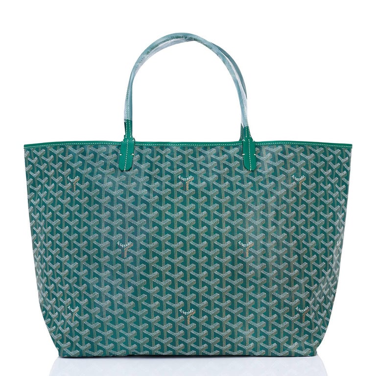 Goyard Tote St Louis Hunter Green Chevron Bag GM at 1stDibs goyard green tote, goyard bag