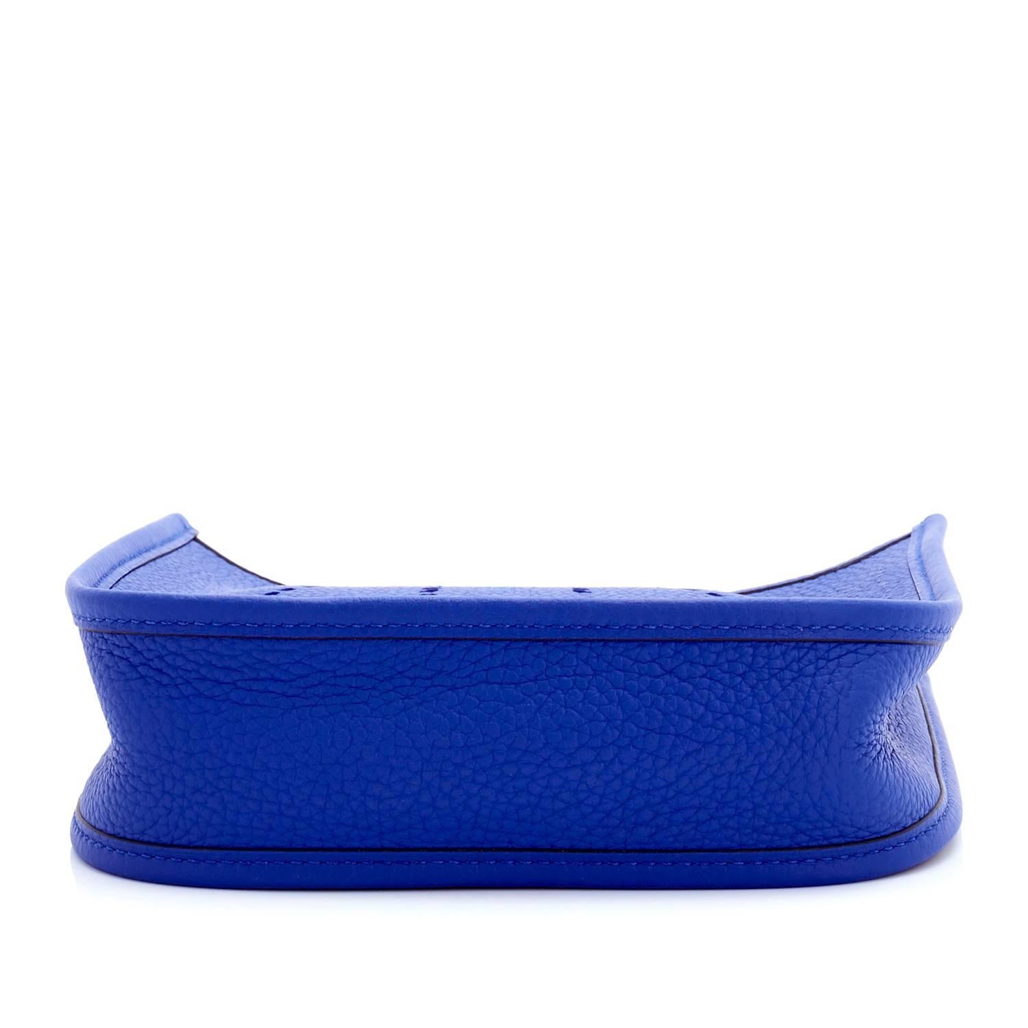 hermes evelyne mini electric blue