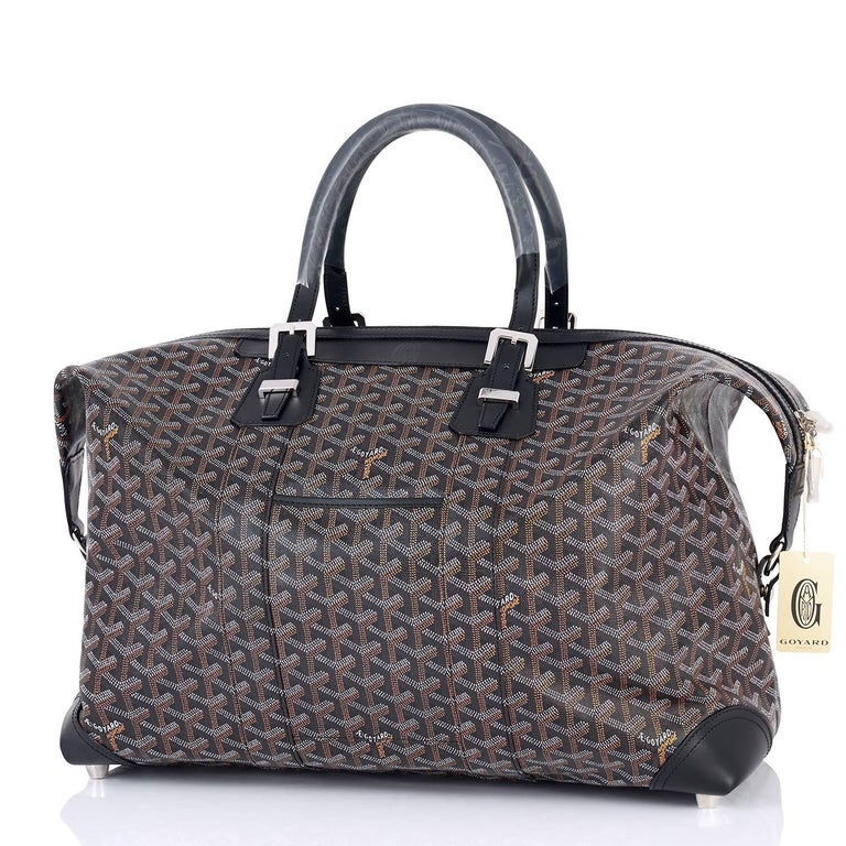 Goyard Boeing 45 Duffle Luggage Tote Black Chevron Bag at 1stDibs