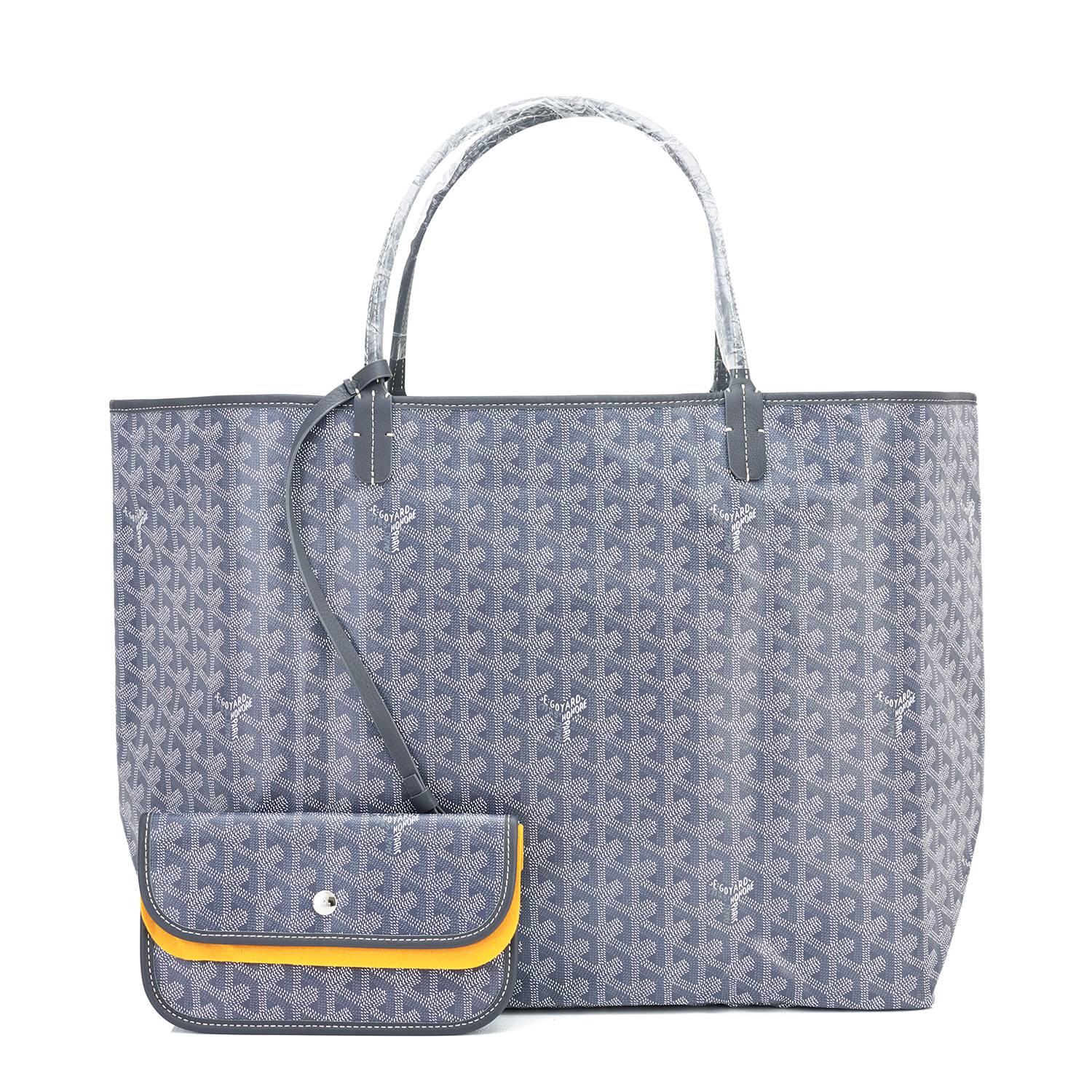 Goyard Grey St Louis Tote Bag GM Chevron  In New Condition In New York, NY