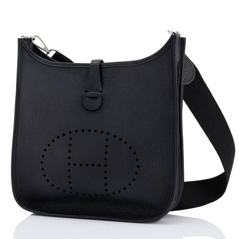 Hermes Black Evelyne III PM CrossBody Messenger Bag C Stamp at 1stDibs