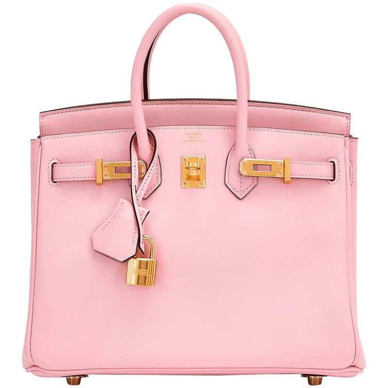 Hermes Swift Gold Hardware Pink Jewel Birkin 25 Rose Sakura Bag at ...