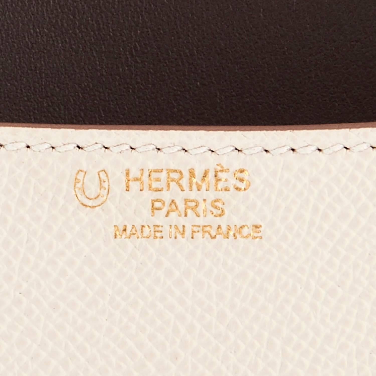 Hermes Constance MM 24 Bi-Color Craie Etain HSS Horseshoe Rose Gold Shoulder Bag 2