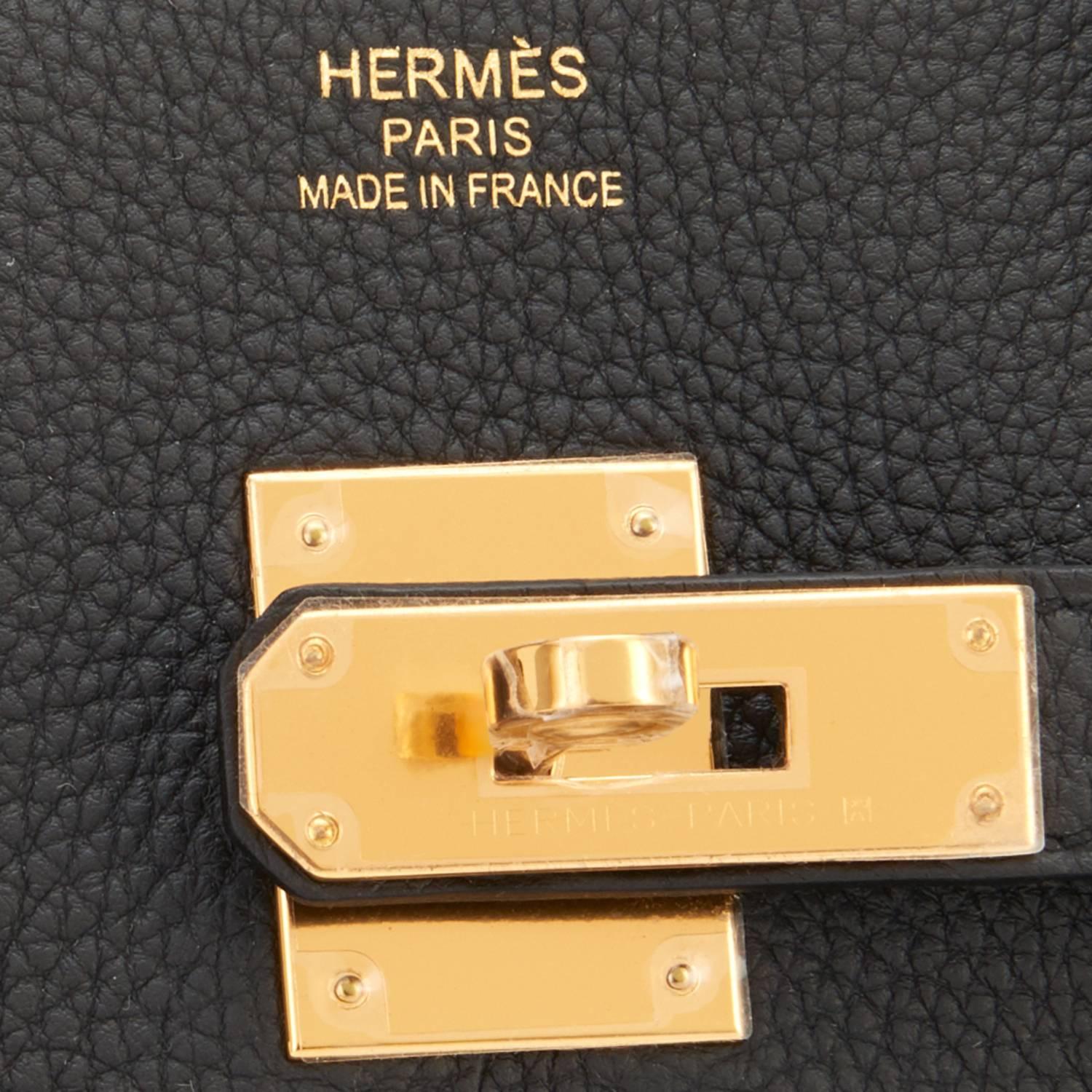 Hermes 35cm Black Togo Gold Hardware C Stamp Birkin Bag, 2018 5