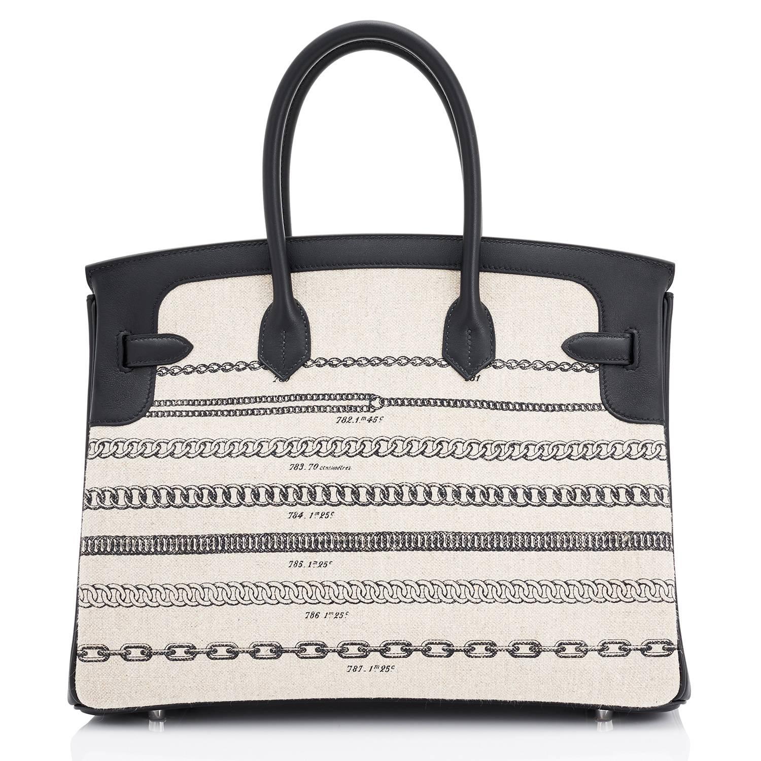 Hermes VIP 35 De Camp Dechainee Toile Swift Chevre Limited Edition Birkin Bag für Damen oder Herren