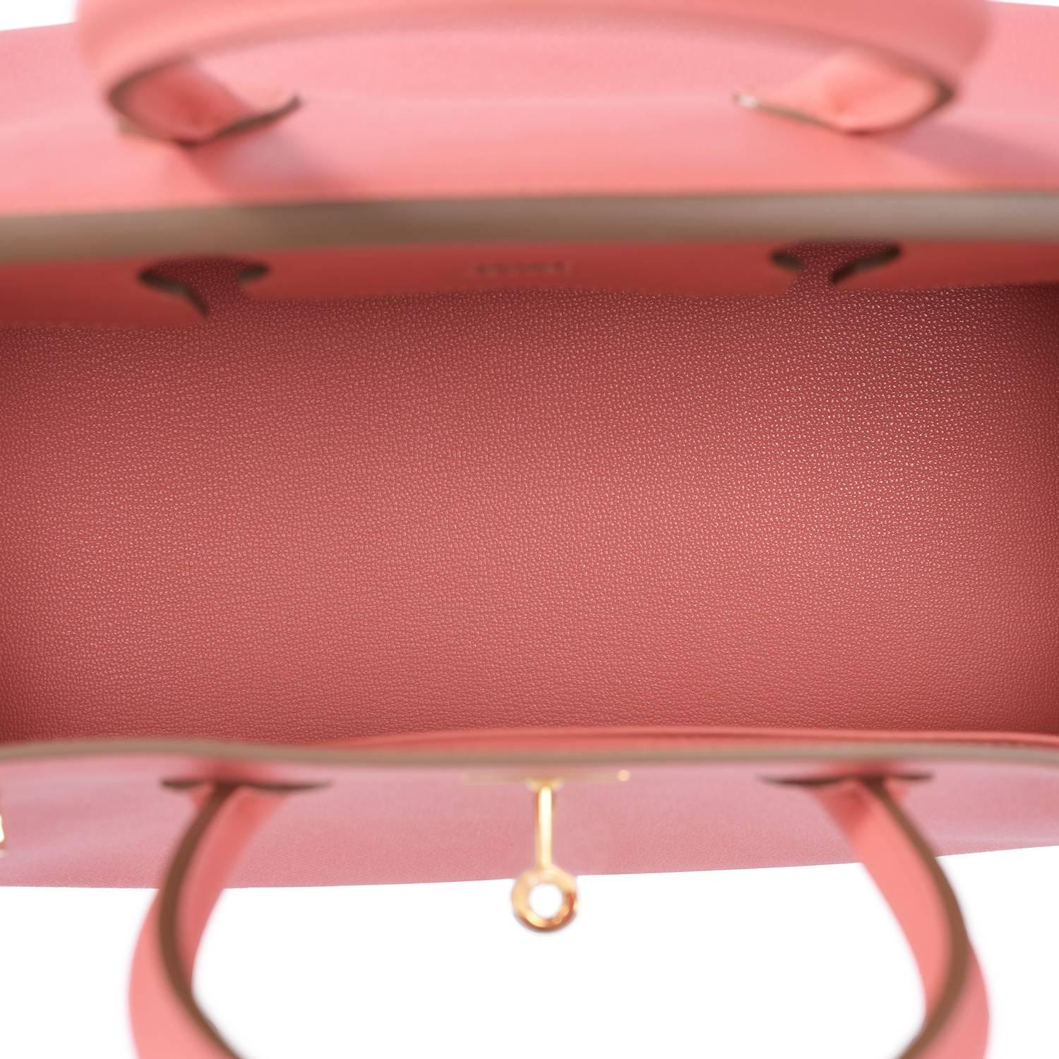 Hermes Flamingo Peach Pink Epsom Gold Hardware Birkin 35cm Bag 1