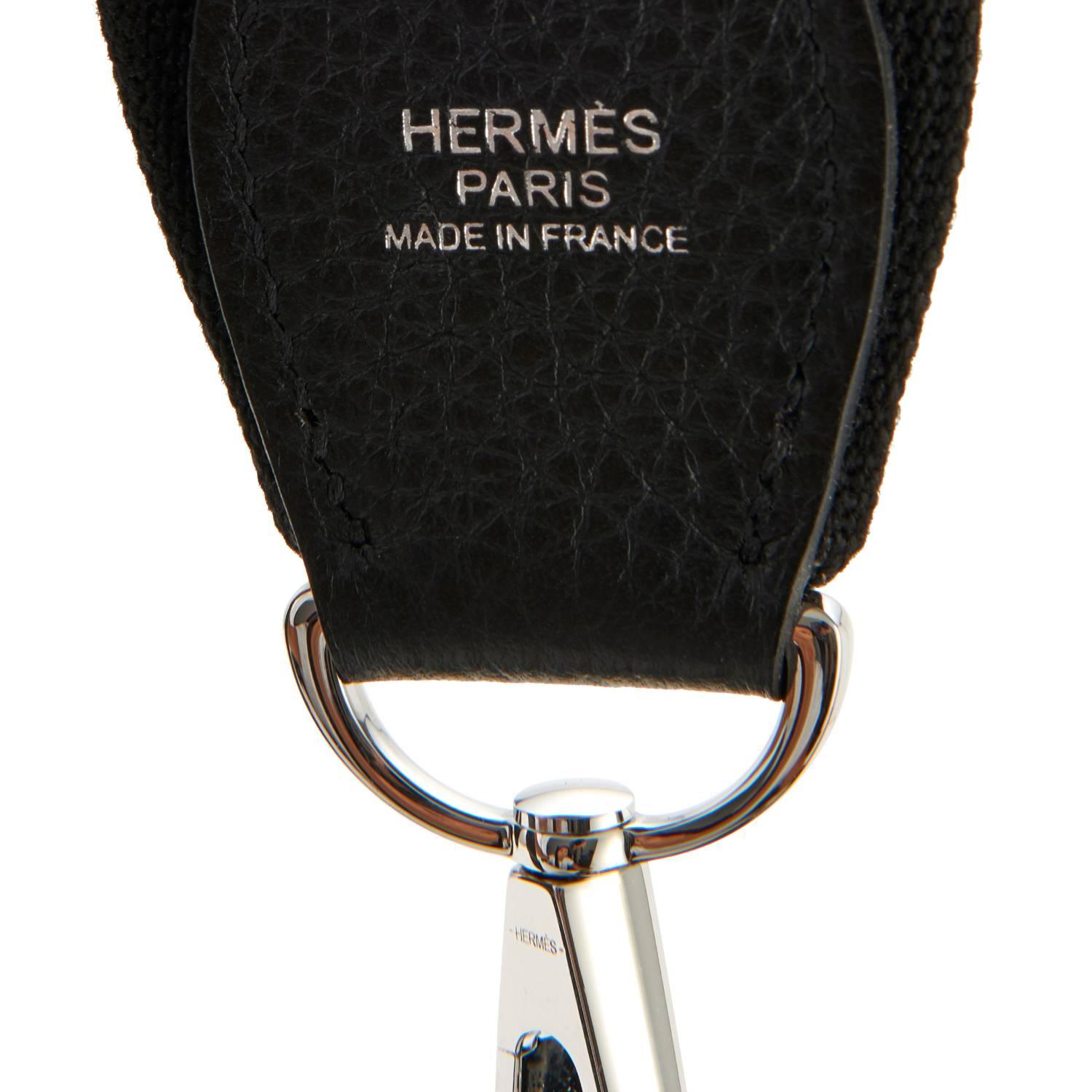 Women's or Men's Hermes Black Evelyne III PM Cross-Body Messenger Bag C Stamp, 2018
