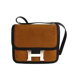 Hermes Alezan Doblis Schwarz Swift Constance Doppelzwickel MM Tasche