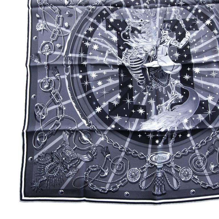 hermes skull scarf