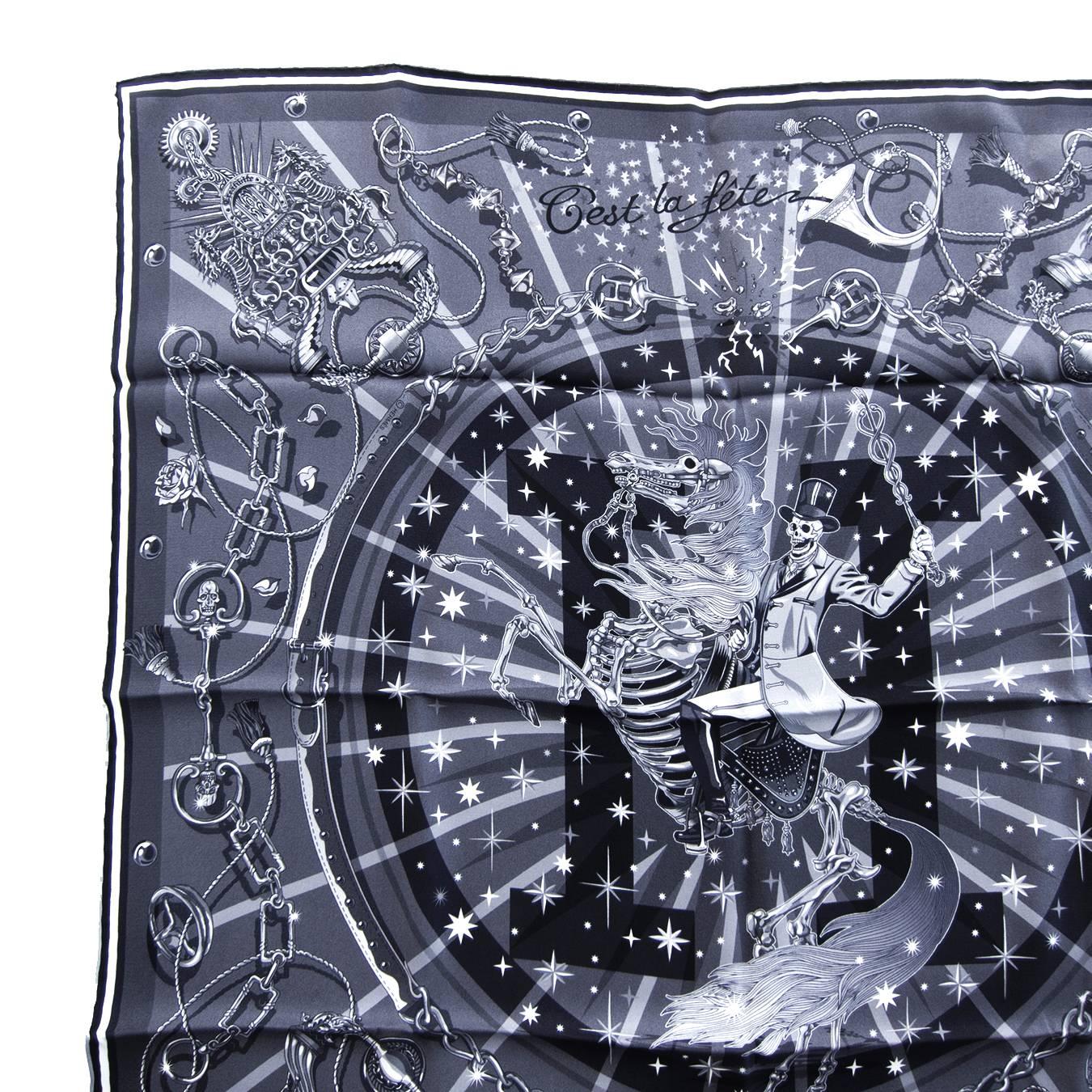 hermes c'est la fete scarf