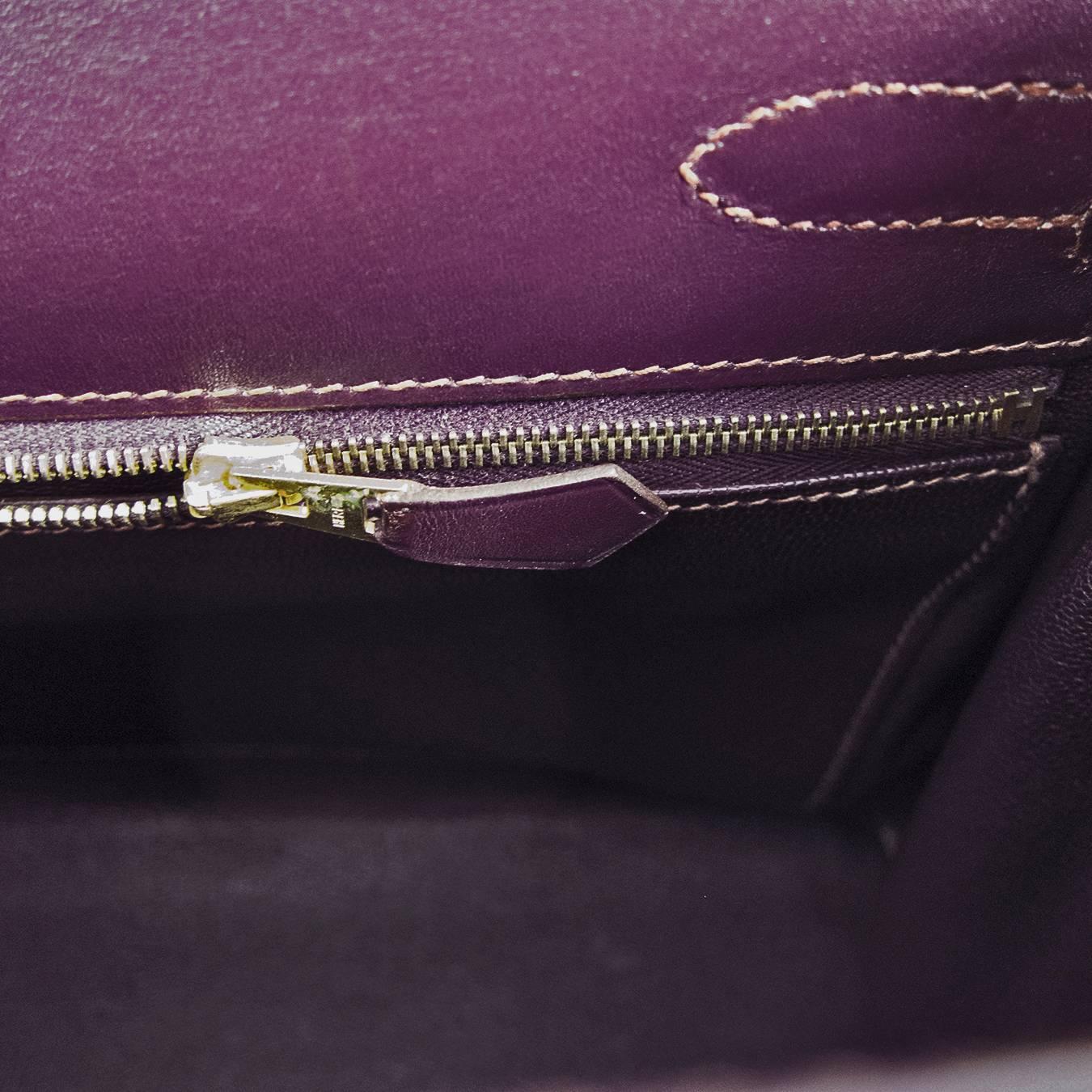 Hermes Raisin Box Kelly Retourne 32cm Gold Hardware GHW Shoulder Bag 3