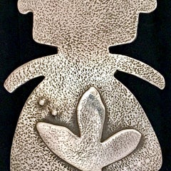 Morning Walker, by Melanie Yazzie, cast, silver pendant, Navajo, Hopi Girl