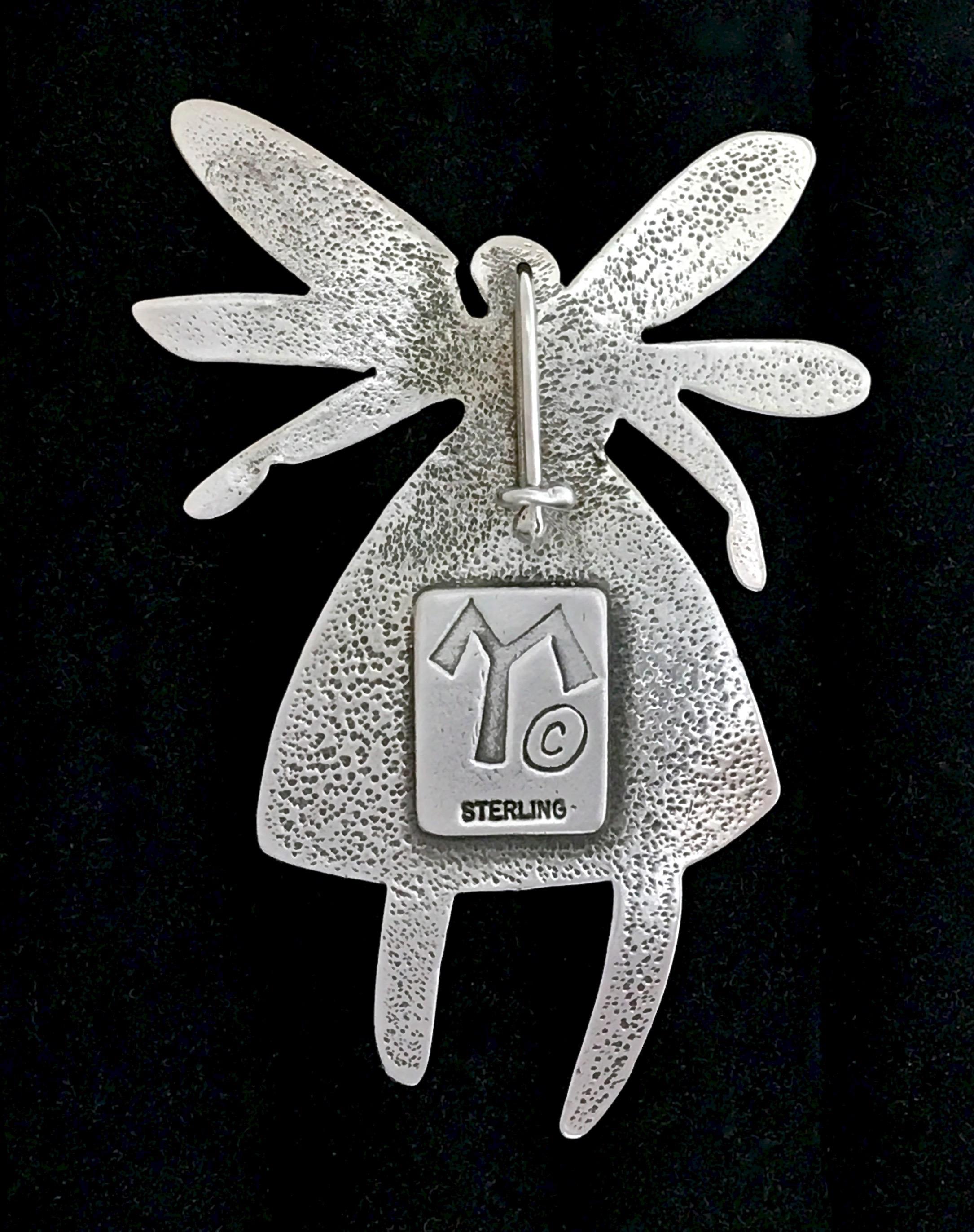 Women's or Men's Bitter Water Girl, pendant, enhancer, Melanie Yazzie jewelry designs Navajo, silver For Sale
