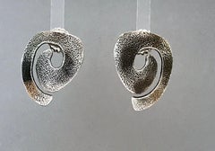 Swirls, silver post earrings Melanie Yazzie spiral Navajo contemporary new