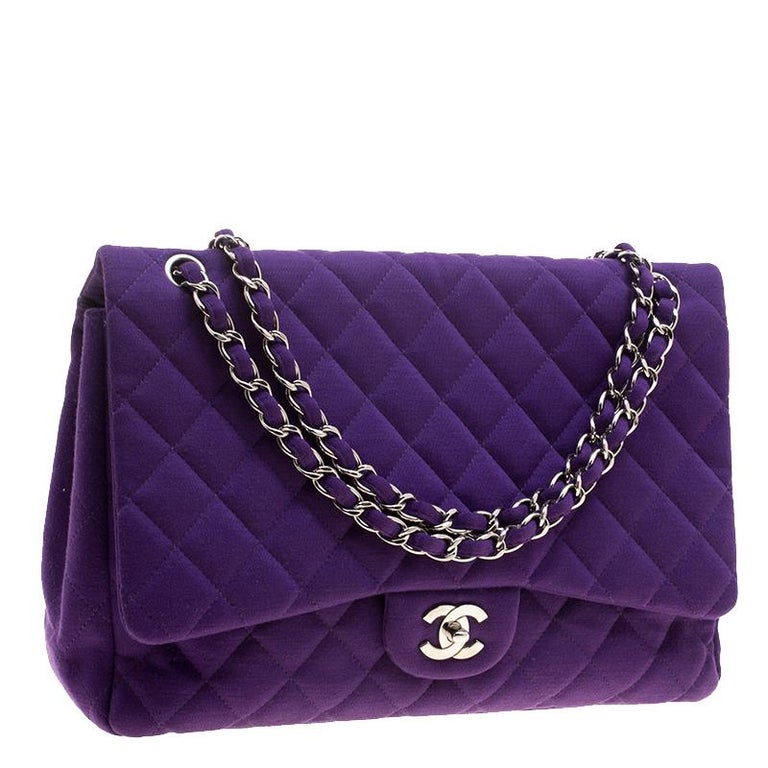 Sold at Auction: Chanel Plum Chocolate Bar East West Flap Bag