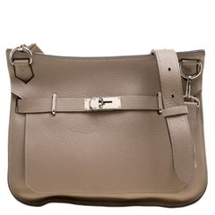 Hermès Gris Tourterelle Togo Leather Jypsiere 34 Bag