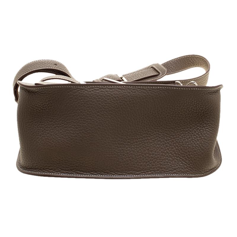 Black Hermes Etain Taurillon Clemence Leather Jypsiere 28 Bag