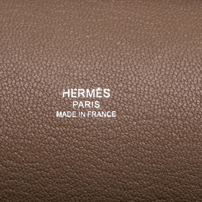 Hermes Etain Taurillon Clemence Leather Jypsiere 28 Bag 1