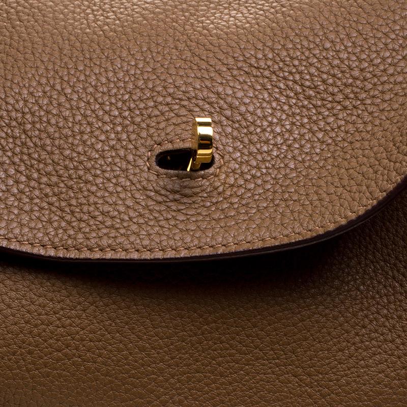 Hermes Kraft Togo Leather Gold Hardware Lindy Bag 30 2