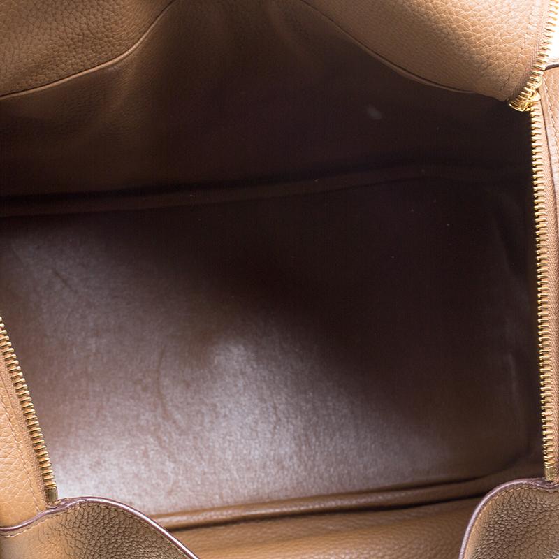 Hermes Kraft Togo Leather Gold Hardware Lindy Bag 30 4