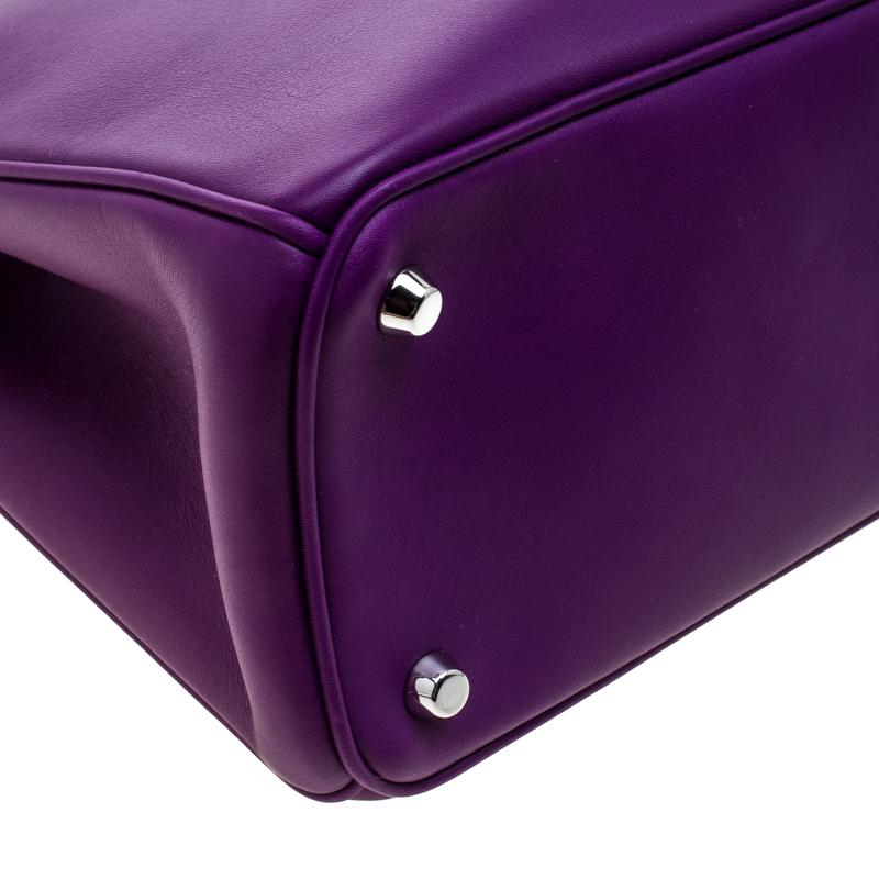 Dior Purple Leather Medium Diorissimo Shopper Tote 2