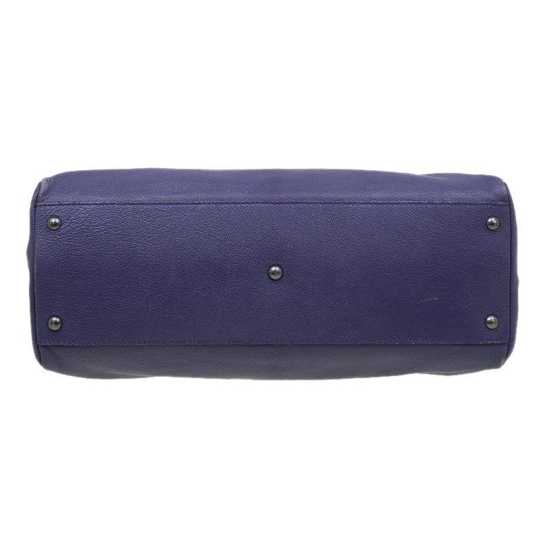 Fendi Purple Leather Large Peekaboo Top Handle Bag 6