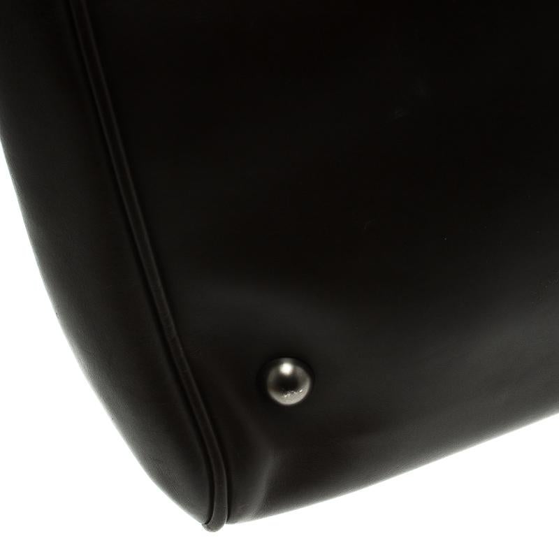 Women's Bottega Veneta Black Intrecciato Leather Weekender Bag