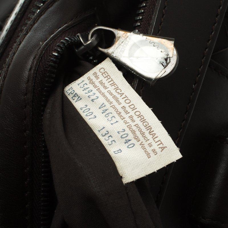 Bottega Veneta Black Intrecciato Leather Weekender Bag 6