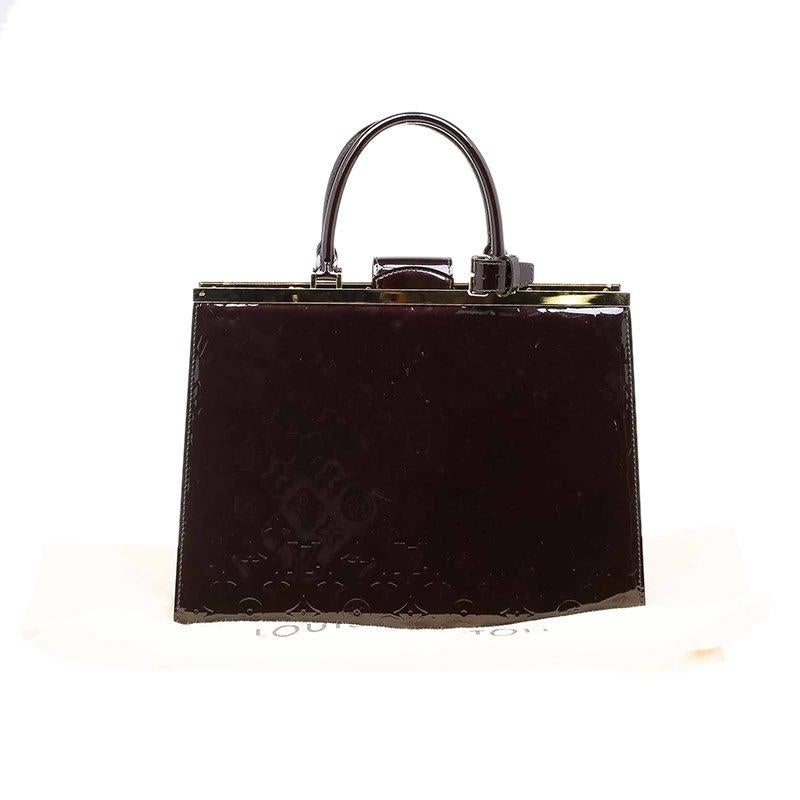 Louis Vuitton Amarante Monogram Vernis Deesse GM Bag 4