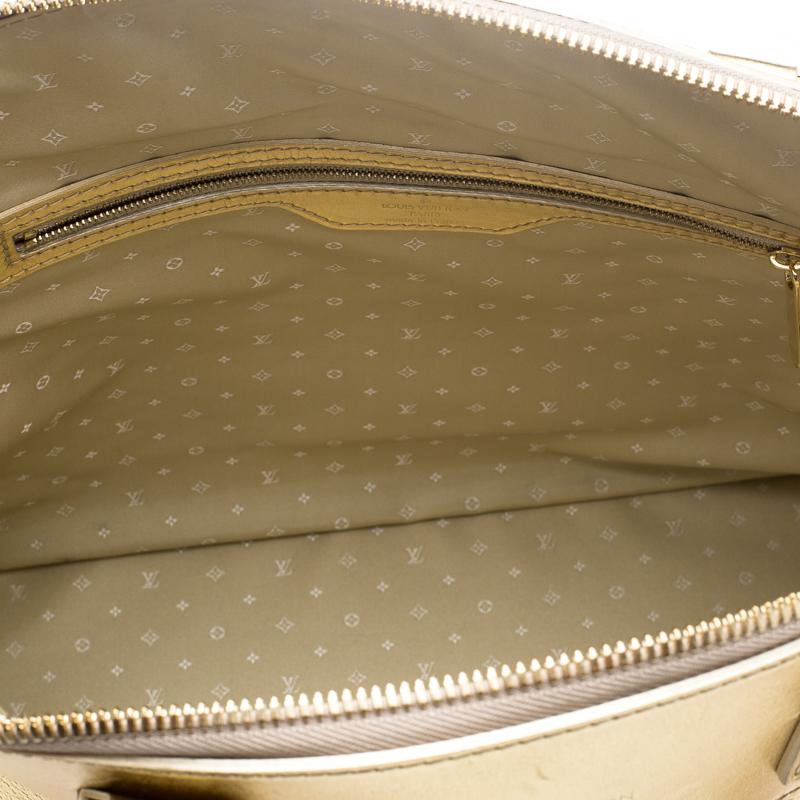 Louis Vuitton Gold Suhali Leather Lockit MM Bag 3