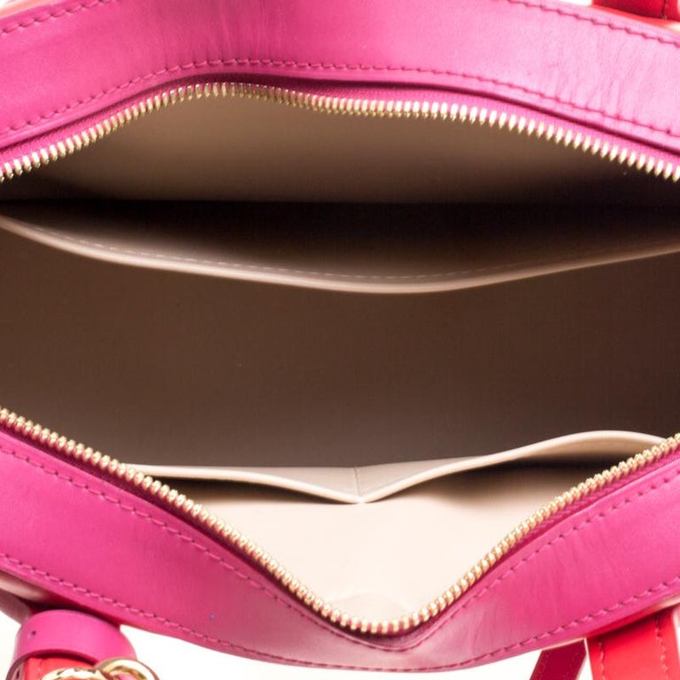 Preloved Louis Vuitton Red and Pink Leather Dora PM Handbag FL1195 92123. Off Flash