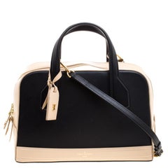 Louis Vuitton Black/Beige Leather Dora PM Bag