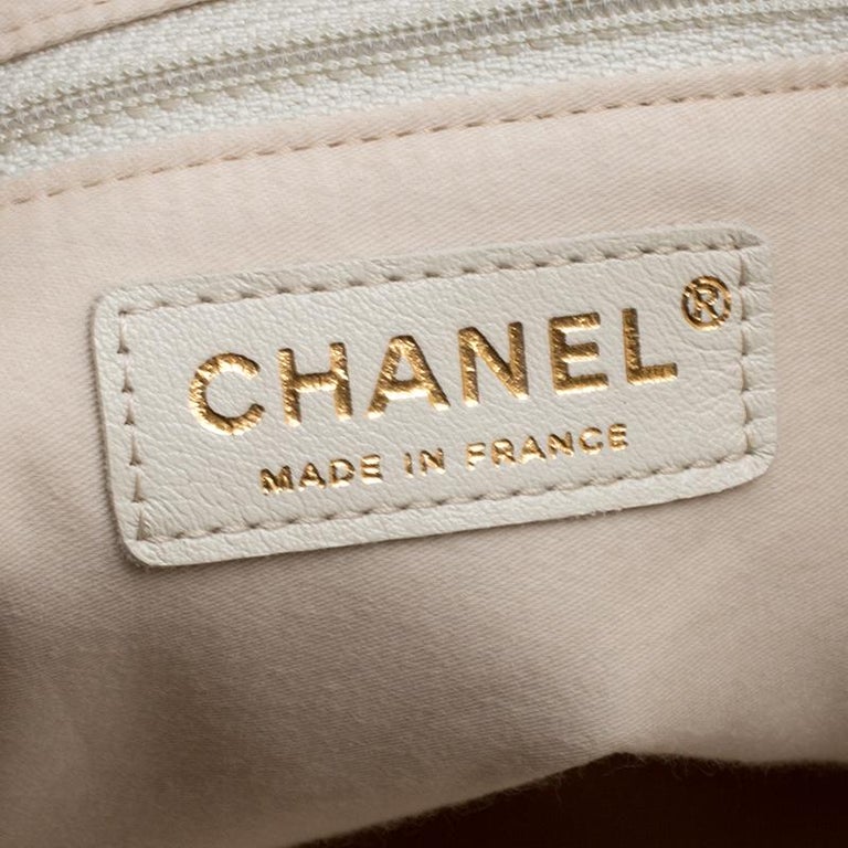 Chanel Khaki/Multicolor Tweed Fringe and Leather Large Girl Bag at 1stDibs