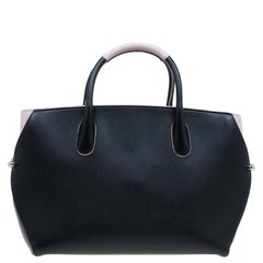Dior Black/Pink Leather Medium Dior Bar Tote
